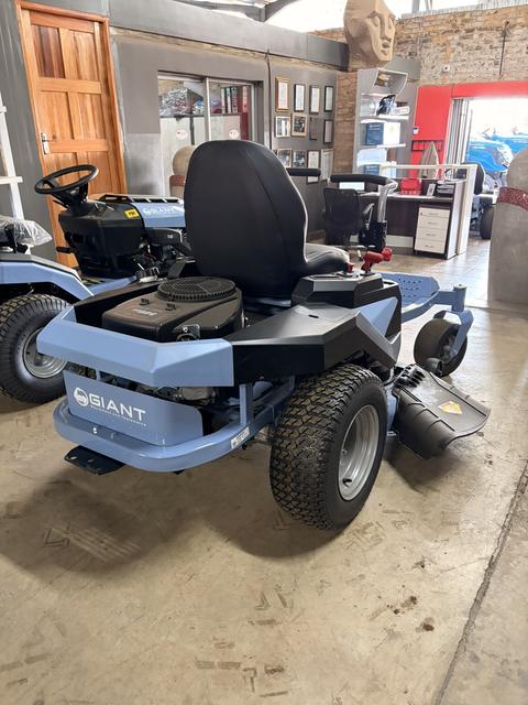 Giant Zero Turn Mower, rear three-quarter view
