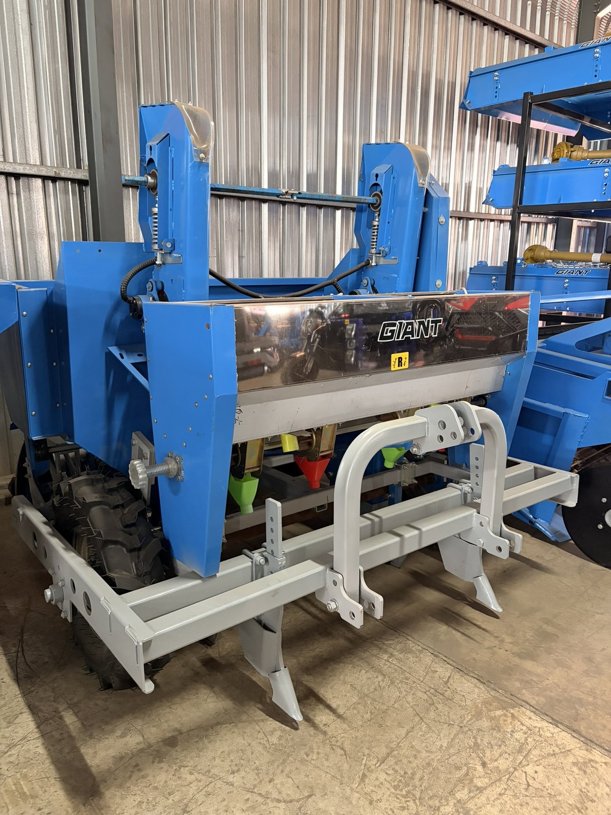 Potato Planter, 2 Row, three-quarter view