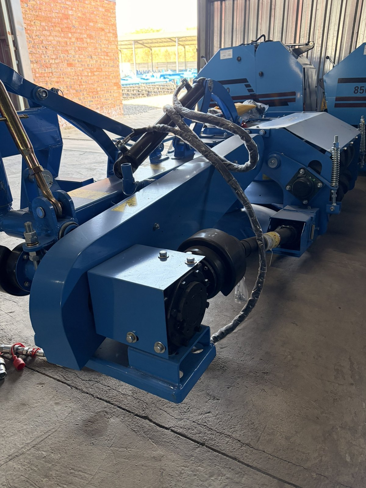 Rotavators, photographed on the supplier's floor (frame 9)