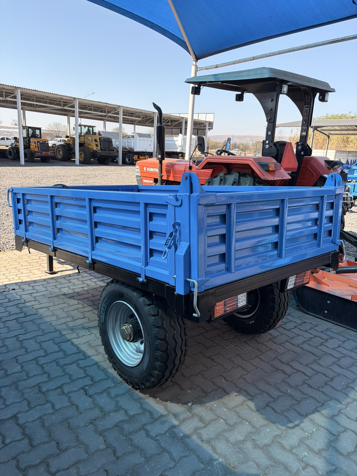 Tipper Trailers, rear three-quarter view