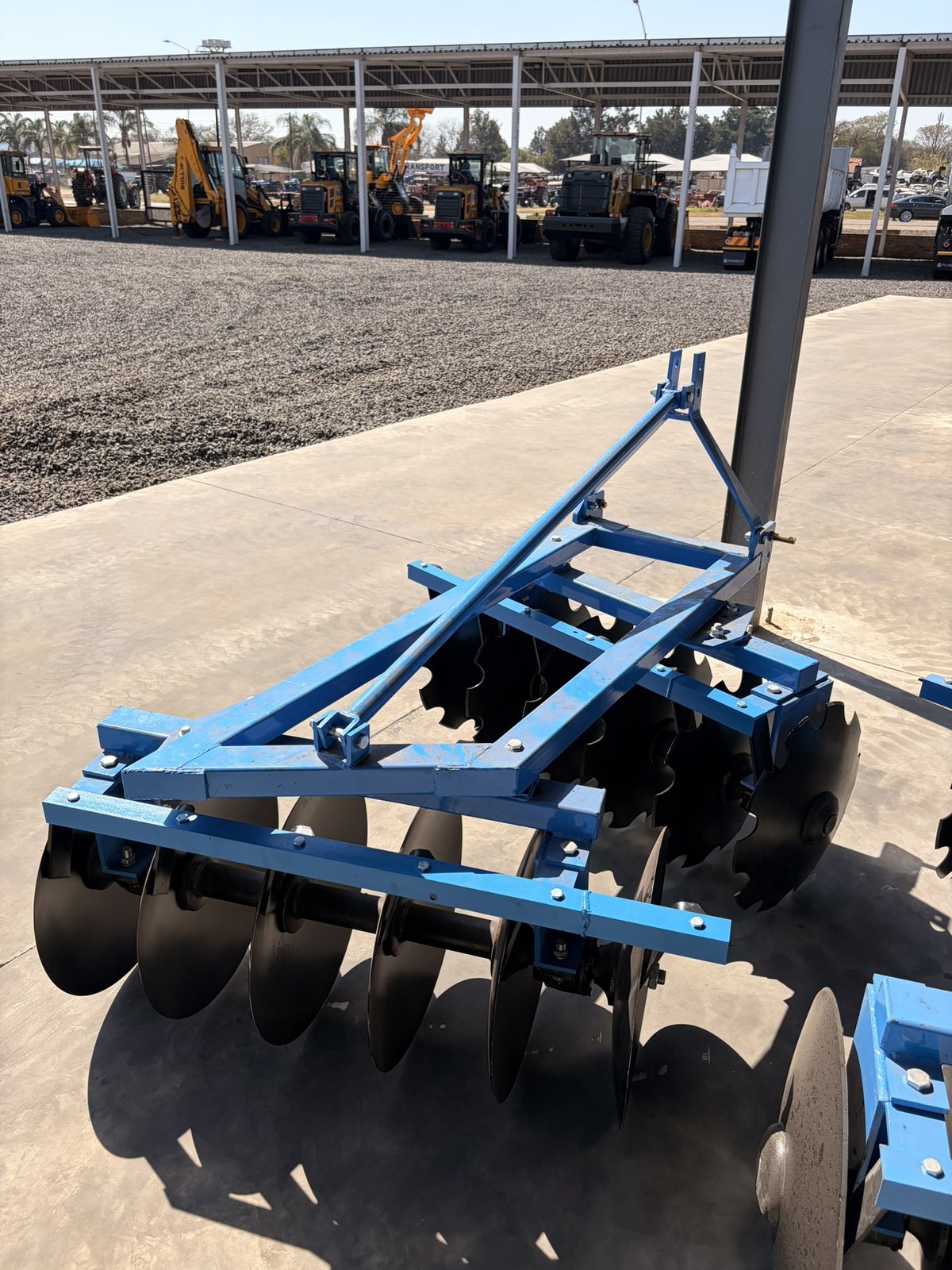 Mounted Disc Harrows, rear three-quarter view
