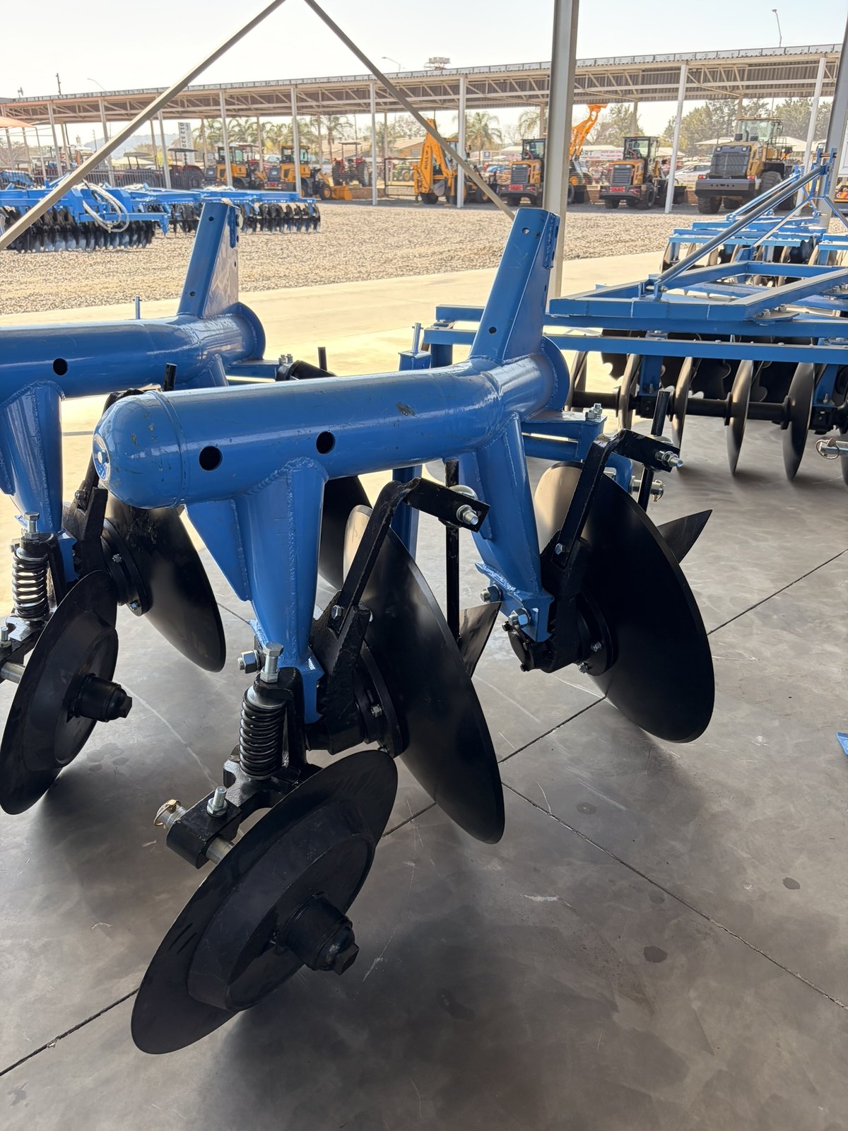 Disc Ploughs, photographed on the supplier's floor