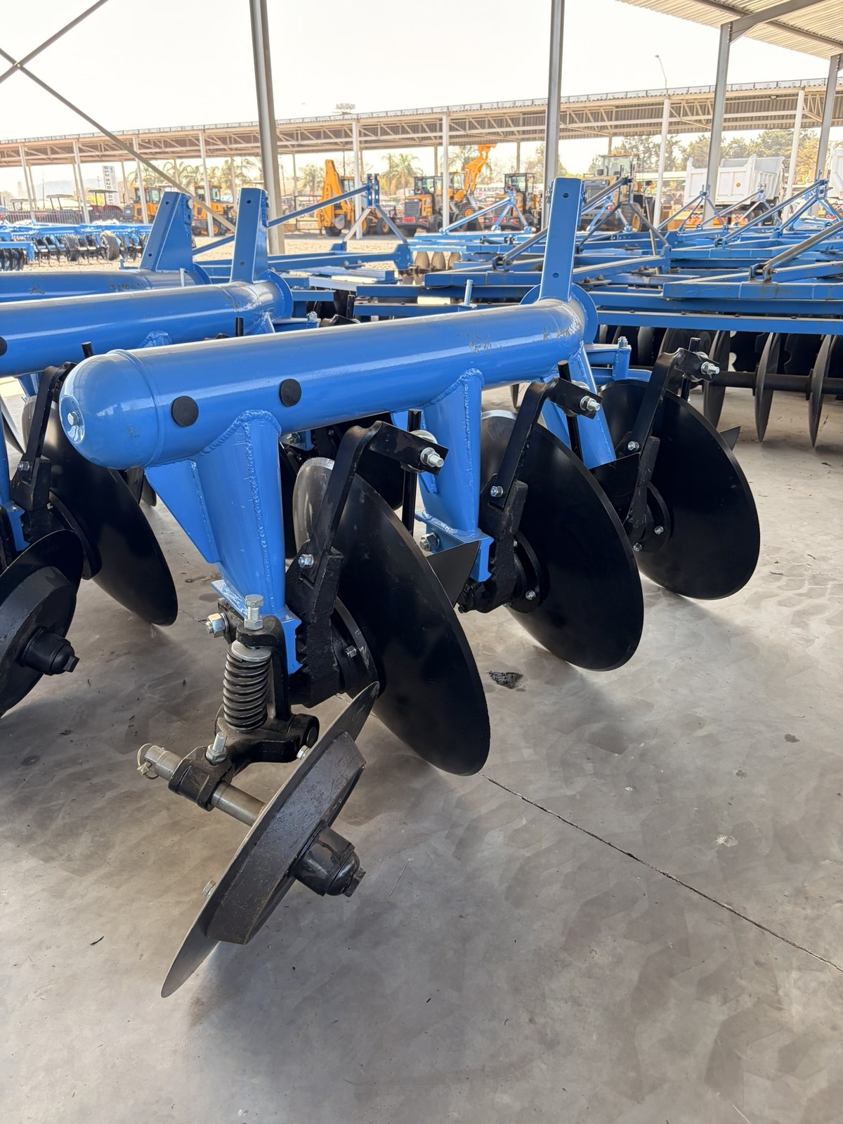Disc Ploughs, side view