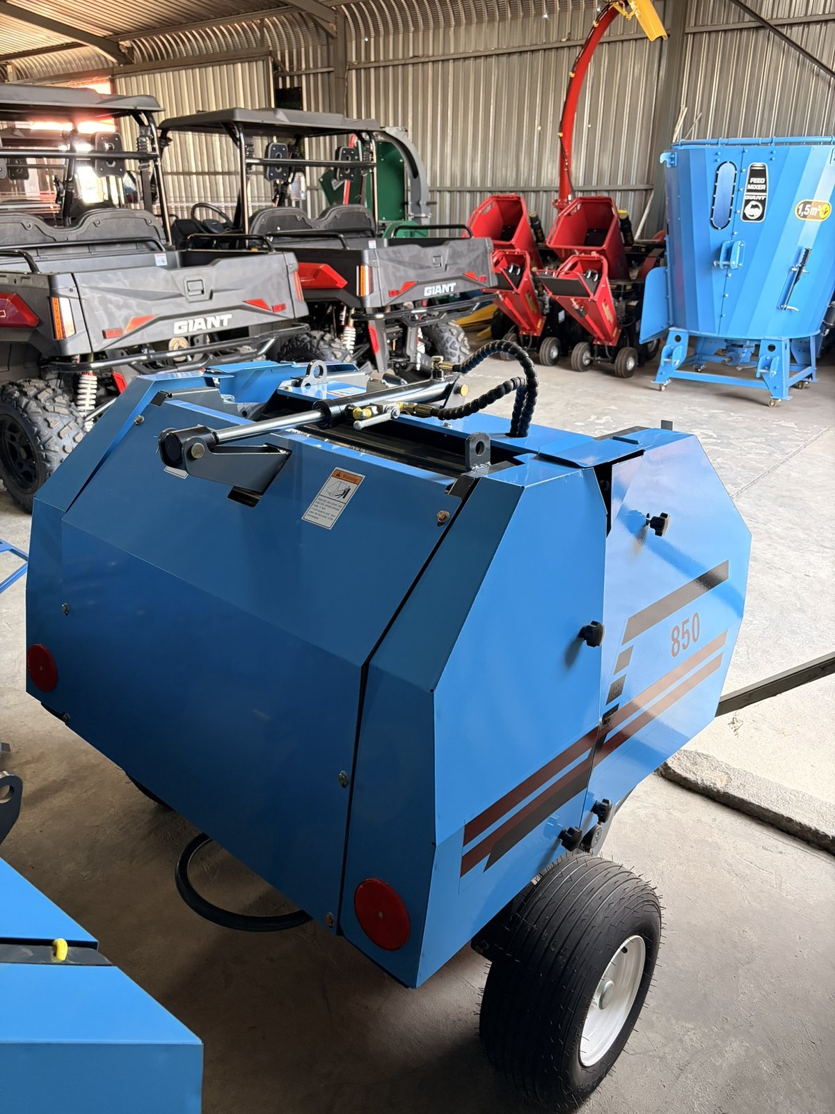 Mini Round Baler, rear three-quarter view