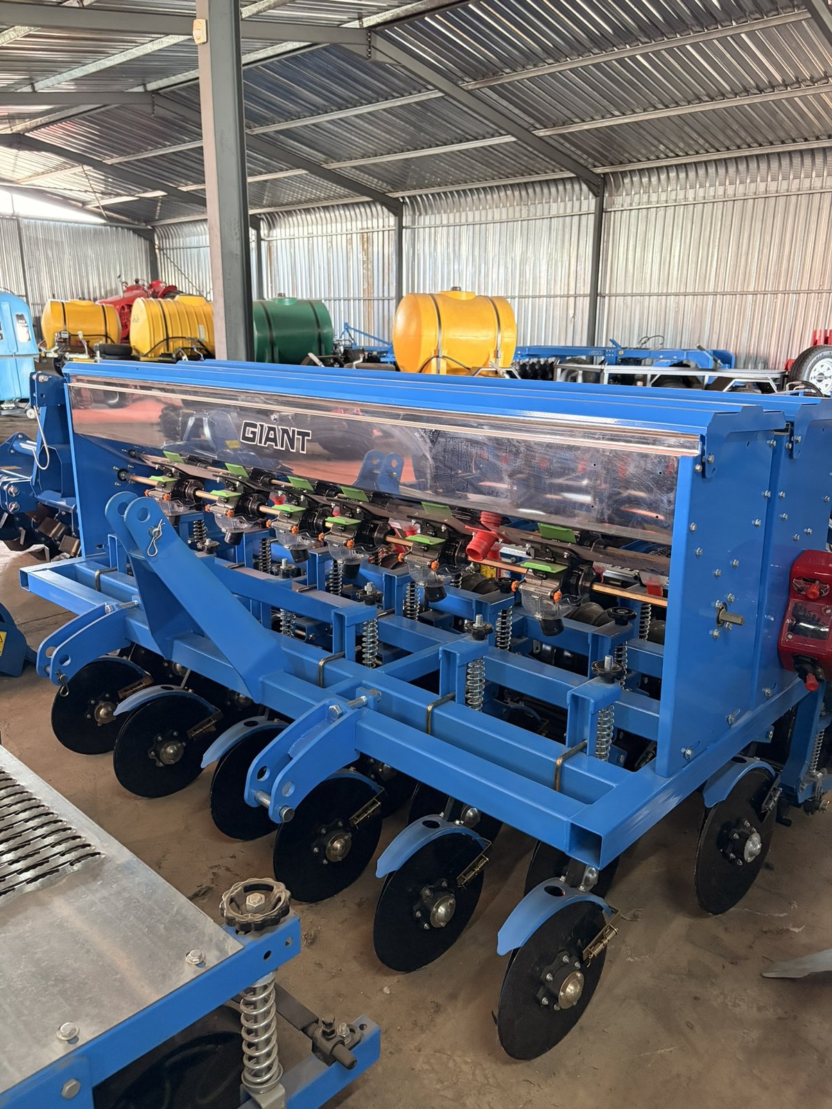 Fine Seed Planters, front three-quarter view