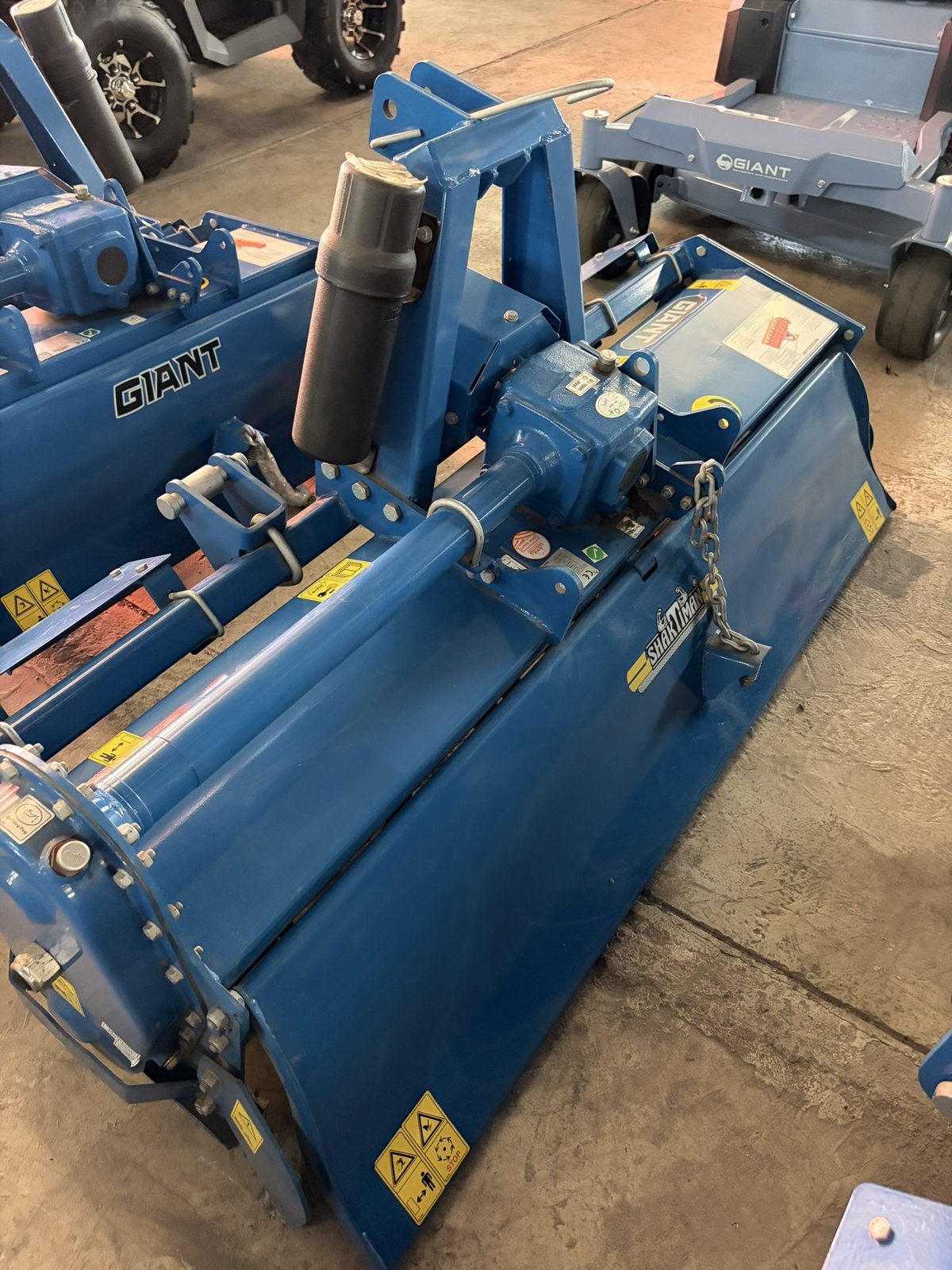 Rotavators, photographed on the supplier's floor