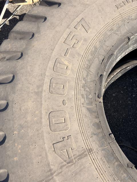 Close view of the moulded lettering on the other side of the tyre sidewall